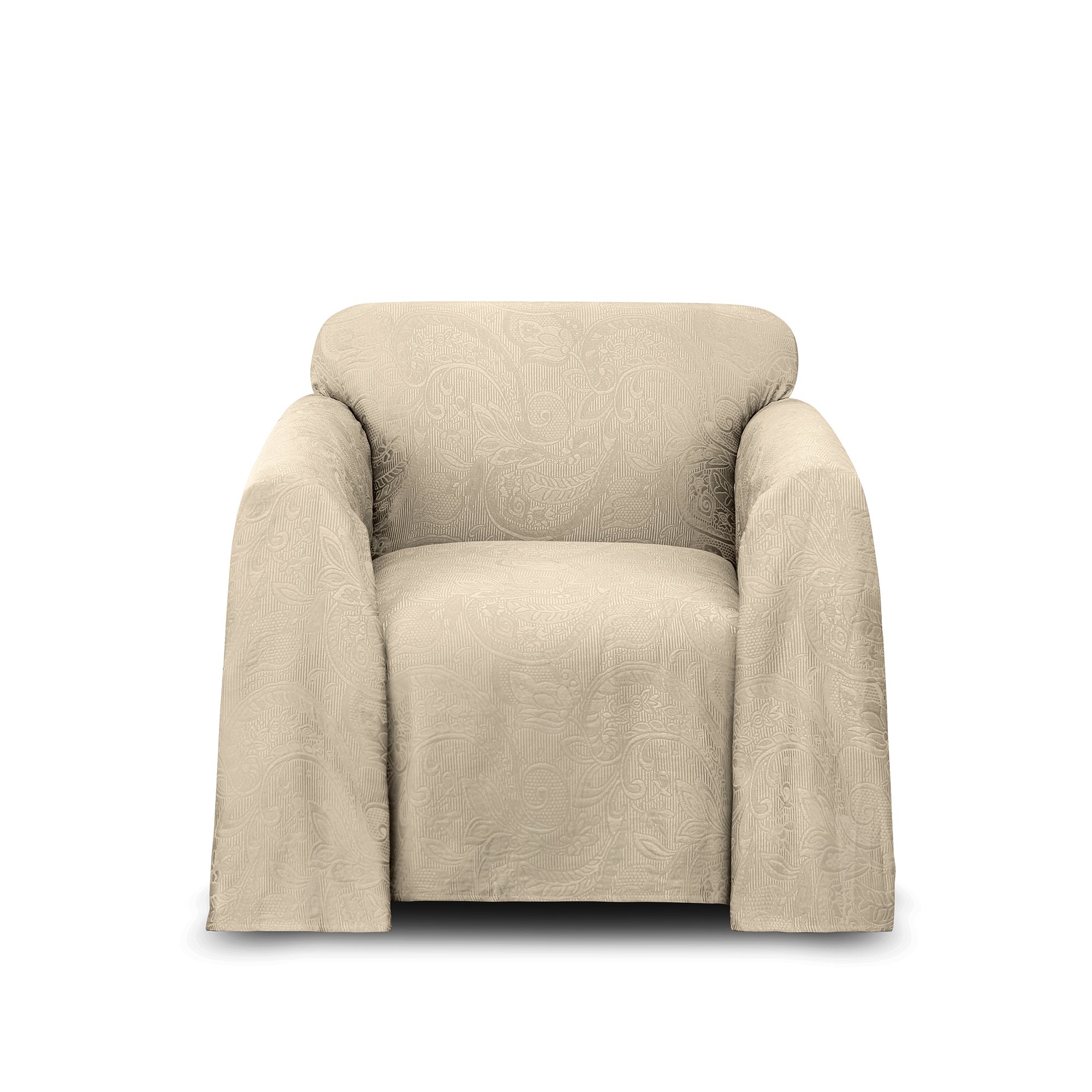 Photo 1 of Stylemaster Alexandria Chair Furniture Throw – 70"x90" Jacquard Matelassé Couch Cover, Decorative & Durable, Beige