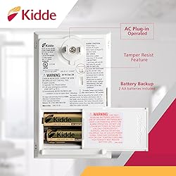 Kidde Carbon Monoxide Detector, Plug In Wall with