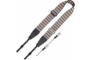 Padwa Lifestyle Adjustable Camera Strap - 2" Wide Top Layer Cowhide Head Camera Straps for Photographers, Vintage Adjustable 