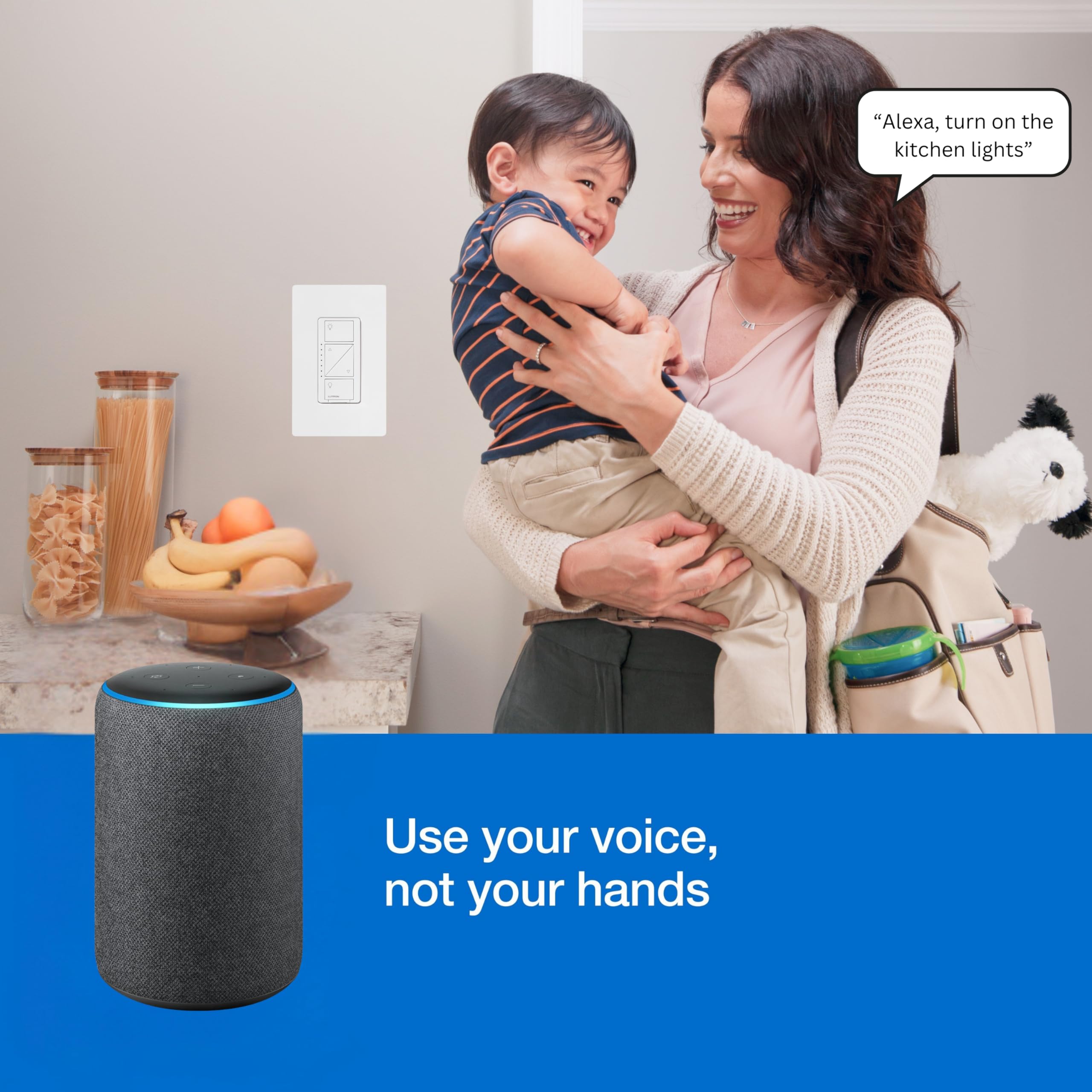 Lutron Caseta Original Smart Dimmer Switch Kit, 2 Dimmer Switches, 2 Wall Plates, 2 Pico Remotes, and Smart Hub, Works with Alexa, Apple Home, Google Home, 3 Way, 150W, No Neutral, P-BDG-PKG2W-A - View 8