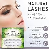 FYNE Natural Lashes 60 Short 8mm Cluster Individual Eyelash Extensions Easy view 2