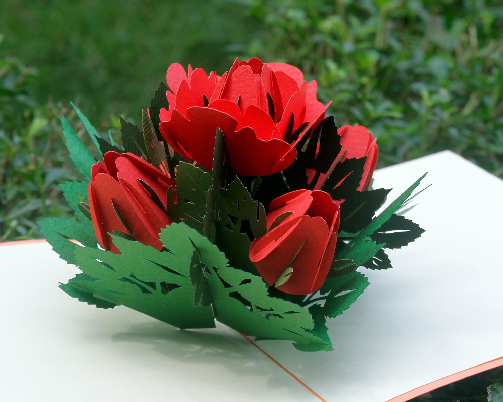 CUTPOPUP Anniversary Card, Wedding Anniversary Card, Pop Up Valentine Cards, Pop Up Anniversary Card, 3D Birthday Card For Wife, Red Roses Pop Up Card- Surprise Gift On Valentines, Birthday