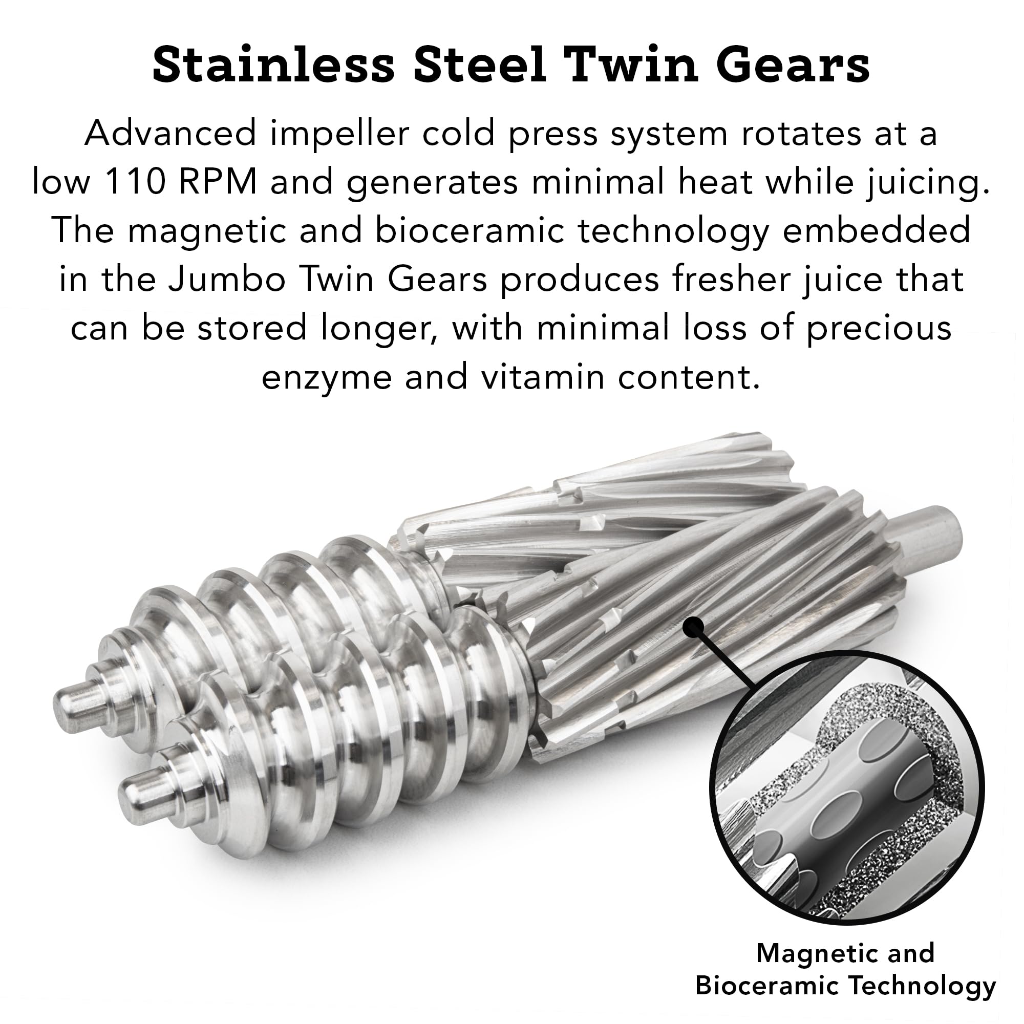 Tribest Greenstar Pro GS-P502-B Pro Jumbo Twin-Gear Cold Press Slow Masticating Juicer (Gray)