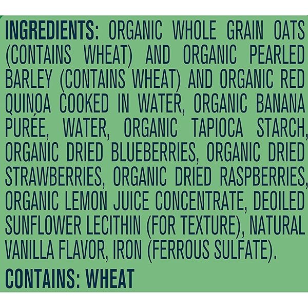 GERBER UP AGE ORGANIC GRAIN & GROW MORNING BOWL OATS BARLEY & RED QUINOA WITH BANANA & SUMMER BERRIES, 4.5 OZ