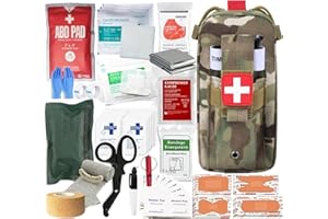 VVIITOP Med Kit Trauma Kit Bleeding Contral Pack, Emergency Survival First Aid Kits EMT IFAK Medical Kit for Severe Bleeding Control Military Camping and Hiking