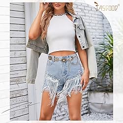 JASGOOD Western Metal Concho Belt for Women Cowgirl