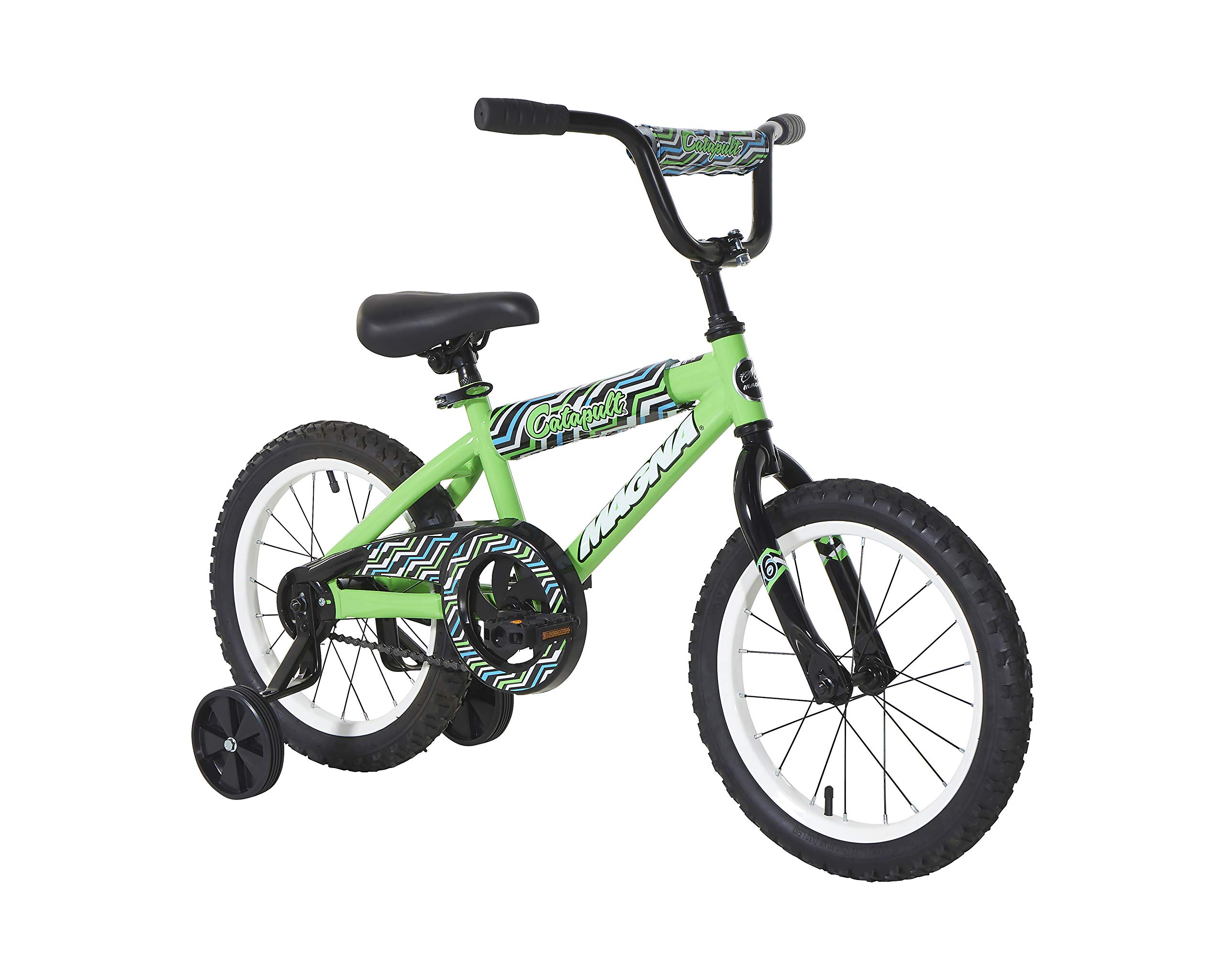 Dynacraft Magna Catapult 16" Bike with Removable Training Wheels, Green