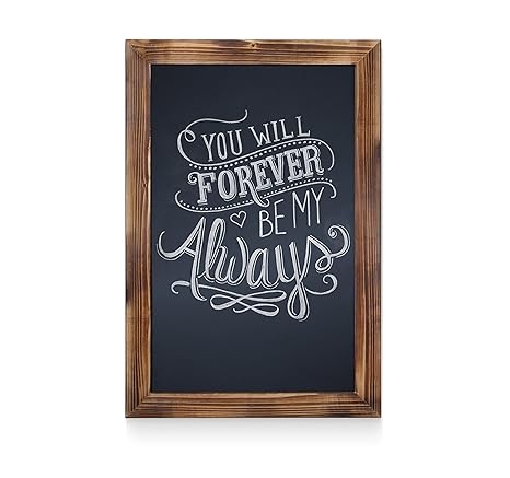 Buy Hbcy Creations Rustic Torched Wood Magnetic Wall Chalkboard