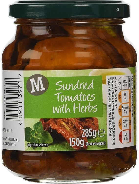 Morrisons Sundried Tomatoes with Herbs, 285g Amazon.co.uk Prime Pantry