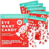 Patchology Eye Want Candy Strawberry Red Under Eye Patches | 5pk | Puffiness &amp; Anti Wrinkle Patches Nonslip Grip-Tech | Hydrating Eye Masks for a Radiant Look | Hyaluronic Acid &amp; Antioxidants