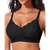 SINFLA Seamless Bras for Women Full Coverage No Underwire Wireless Tshirt Bra Comfortable Back Smoothing Supportive Bralettes