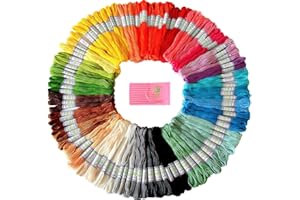 MIRA HANDCRAFTS Premium Rainbow Color Embroidery Floss - Cross Stitch Threads - Friendship Bracelets Floss - Crafts Floss - 116 Pcs - 105 Skeins Per Pack and Set of 10 Embroidery Needles and 1 Threader