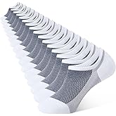 CLOSEMATE 6/8 Pairs Mens No Show Socks Cotton Ankle Socks with Non Slip Grips for Sneakers Low Cut Shoes