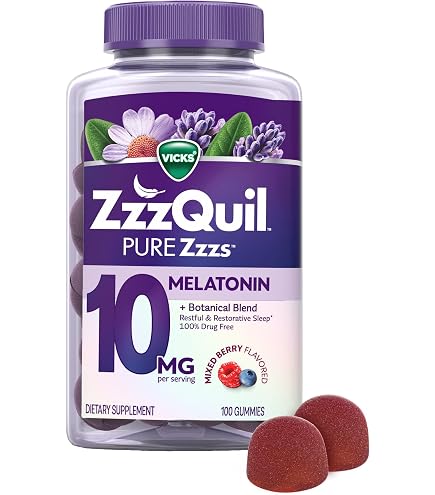 Amazon.com: ZzzQuil PURE Zzzs De-Stress 2mg Melatonin Gummies