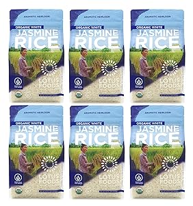 Lotus Foods Organic White Jasmine Rice, 30 Oz (6Count)