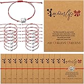 Huquary 24 Pcs Cheer Bracelet Bulk Cheerleader Gifts Charm Cheerleading Bracelet for Team Girls Adjustable Cheerleader Gifts Jewelry Accessories Bulk