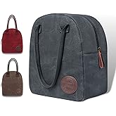 ASEBBO Lunch Tote Bag Box for Professional Women Men Reusable Insulated, Leakproof Waterproof Thermal Cooler Food Handbags High Capacity for Travel Work Picnic (Elegant Gray)