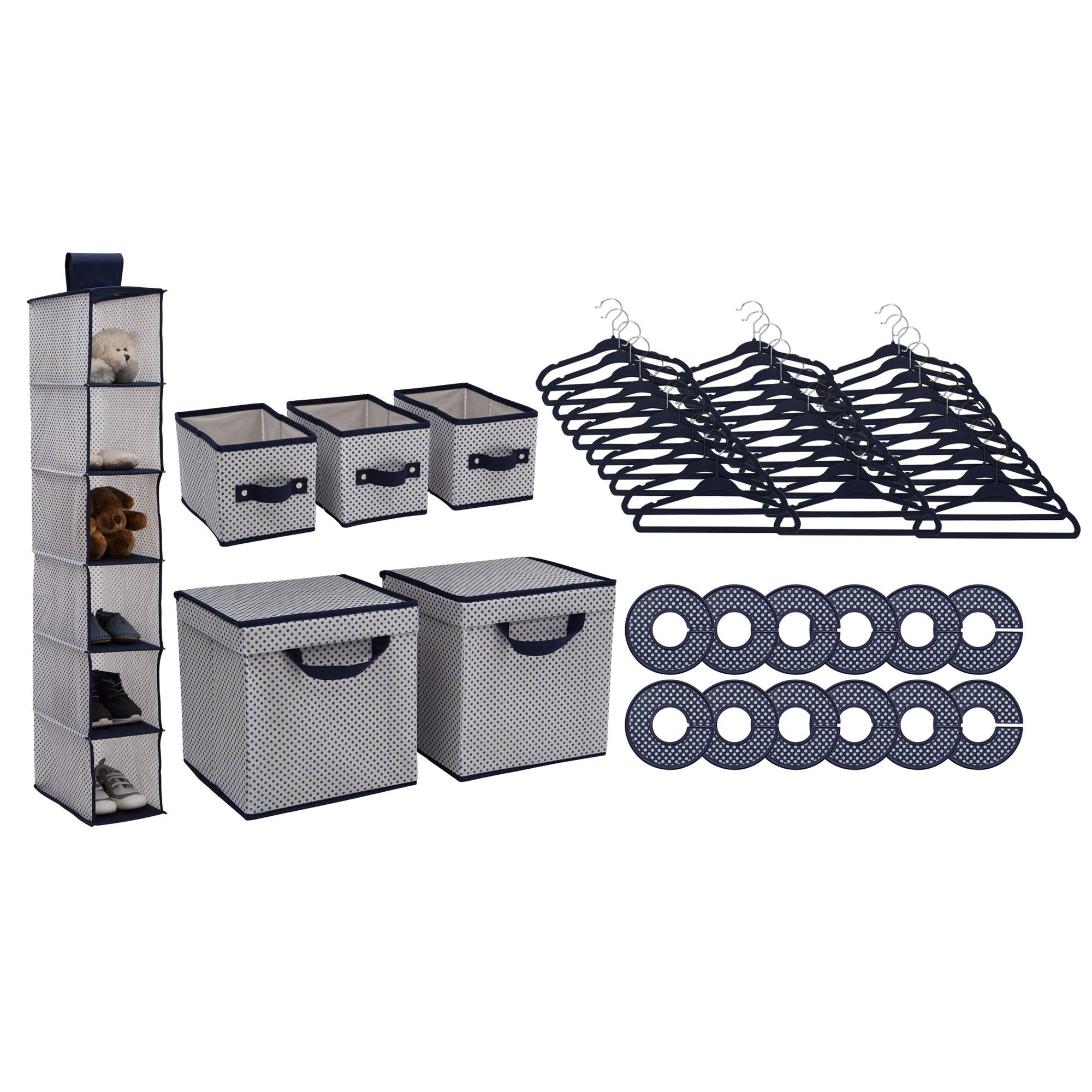 Photo 1 of *Missing Parts*
Delta Children Nursery Storage 48 Piece Set - Easy Storage/Organization Solution - Keeps Bedroom, Nursery & Closet Clean, Navy