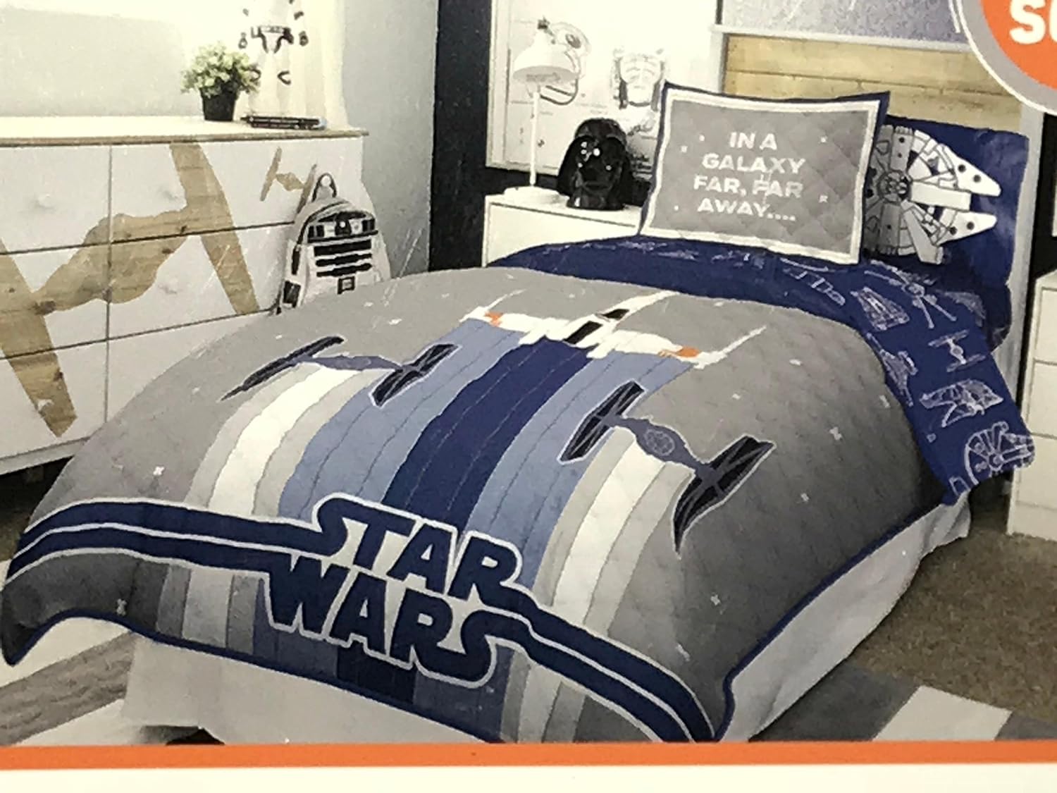 7 Pc Star Wars Quilt Shams Sheet Set Queen Quilt Sheet Set Stormtrooper Millennium Falcon Amazon Co Uk Kitchen Home