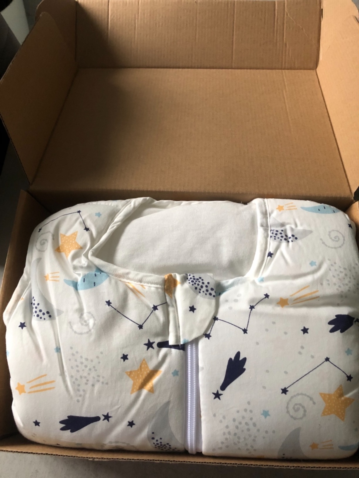 Saco de dormir para bebé de Bisoo – 2.5 TOG – 100% algodón – Ajustable 0–6 meses / 6–18 meses