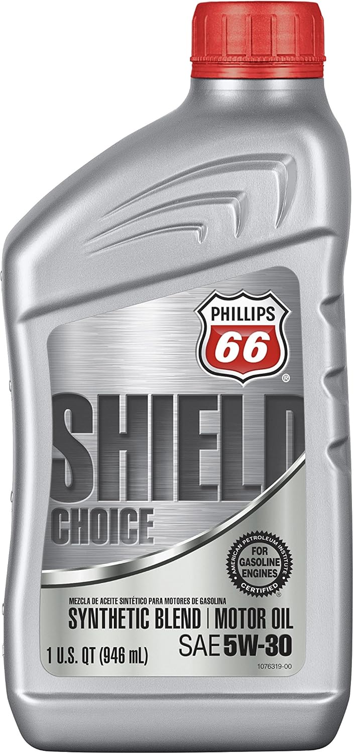 Phillips 66 Shield Choice Synthetic Blend 5W30 Motor Oil, 12 Pack