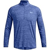 Under Armour - Mens Tech Textured 1/2 Zip T Shirt, Color Tech Blue (432), Size: XX-Large