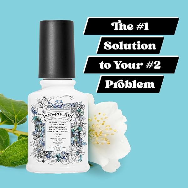 POO-POURRI BEFORE-YOU-GO TOILET SPRAY, FRESH AIR, 2 FL OZ – JASMINE, FRESH AIR AND MINT