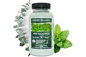 PURE AND SIMPLE Eucalyptus Scented Spa Shock- Non-Chlorine Shock for Any Spa or Hot Tub-Use with Bromine Tablets or Spa Chlorine. Fragrance Infused Oxygen Crystals Treat Water and Oxidize Chemical Odors