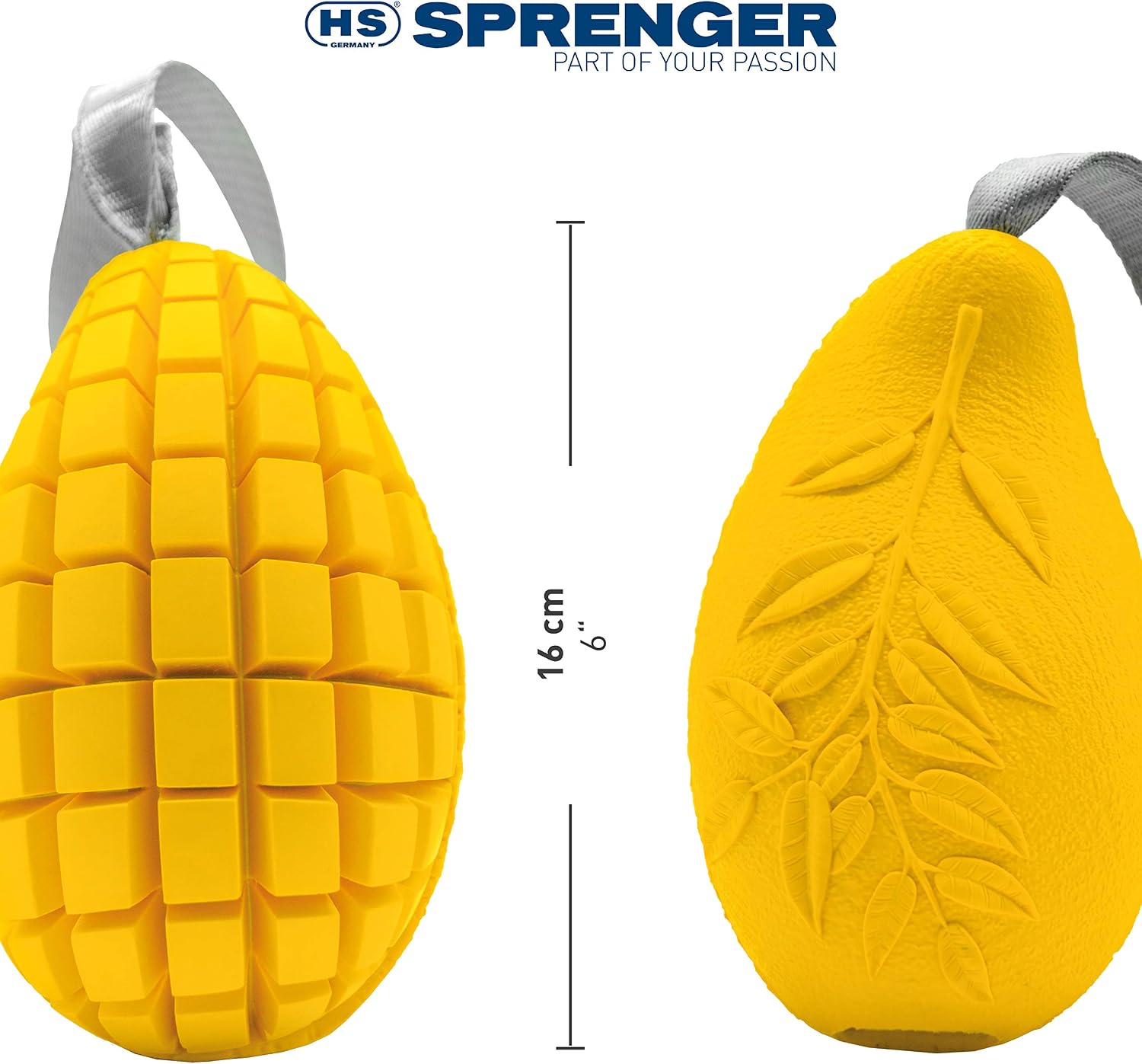 HS HERM. SPRENGER GERMANY Mango Chew Toy, Large, Natural Rubber Dog Chew Toy for Aggressive Chewers Treat Dispenser - Image 4