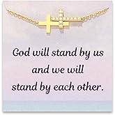 STORYJEWELLERY Friend Birthday Valentines Day Gifts for Women, Friend Bracelet, Bestie Bracelets, Friendship Gifts for Women, BFF Gift, Friendship Jewelry, Cross Bracelet, Christian Jewelry