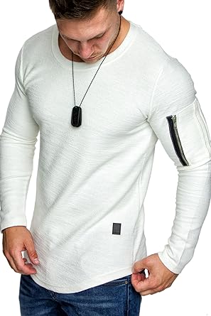 Amaci&Sons Oversize Vintage Herren Pullover Cargo-Style Hoodie Sweatshirt Crew-Neck 6067