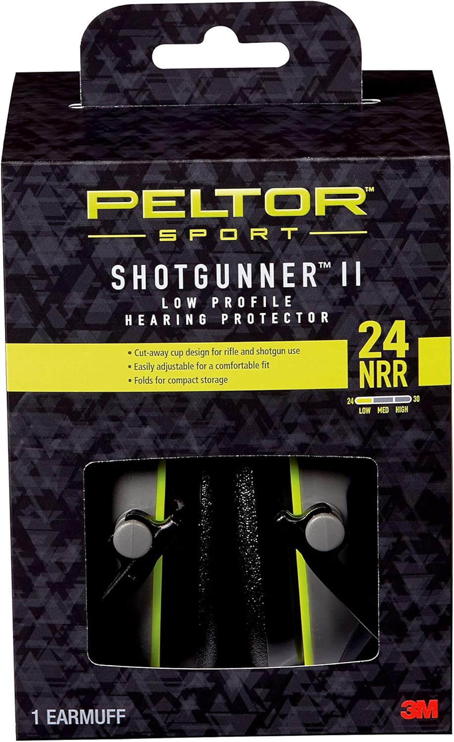 Peltor Sport Shotgunner II Low-Profile Hearing Protector, Black, NRR 24 dB: Home Improvement