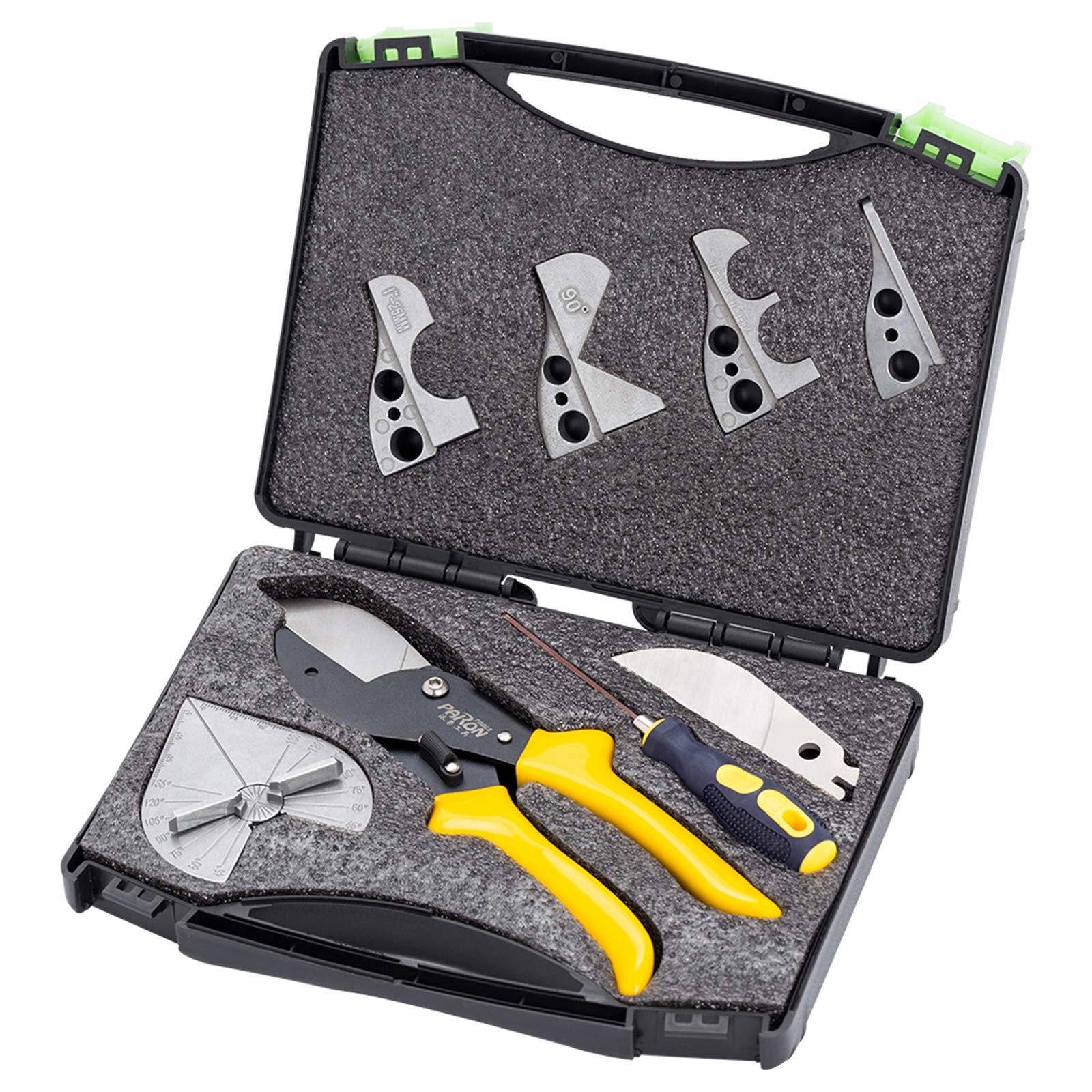 Angle Miter Shear Cutter, Multi Cutter Hand Tools Angle Scissors Trim Shears Adjustable Wrench 45 to 135 Degree for Wire Troughs,Plastics (Set)