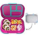 Bentgo Kids Chill Lunch Box - Bento-Style Lunch Solution with 4 Compartments and Removable Ice Pack for Meals and Snacks On-t