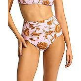 Seafolly Womens High Waisted Full Coverage Bikini Bottom Swimsuit