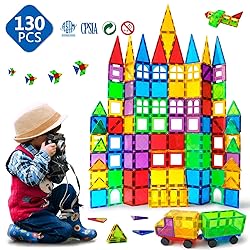 MAGBLOCK Magnetic Tiles Building Blocks 130 Pcs
