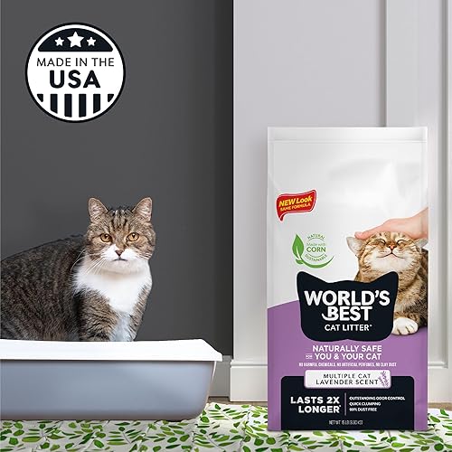 WORLD'S BEST CAT LITTER Multiple Cat Lavender Scented 15-Pounds