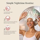 Kitsch XL Satin Bonnet for Sleeping Aura - Adjustable, Soft Frizz Prevention view 7