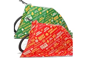 YALTOON Extra Large Christmas Gift Bags, 2PC 71"X59" Big Giant Gift Bags for Huge Gifts Presents, Oversized XXL Jumbo Holiday Bike Gift Bag, Reusable Christmas Big Wrapping Bags for TV, Furniture, Bicycle