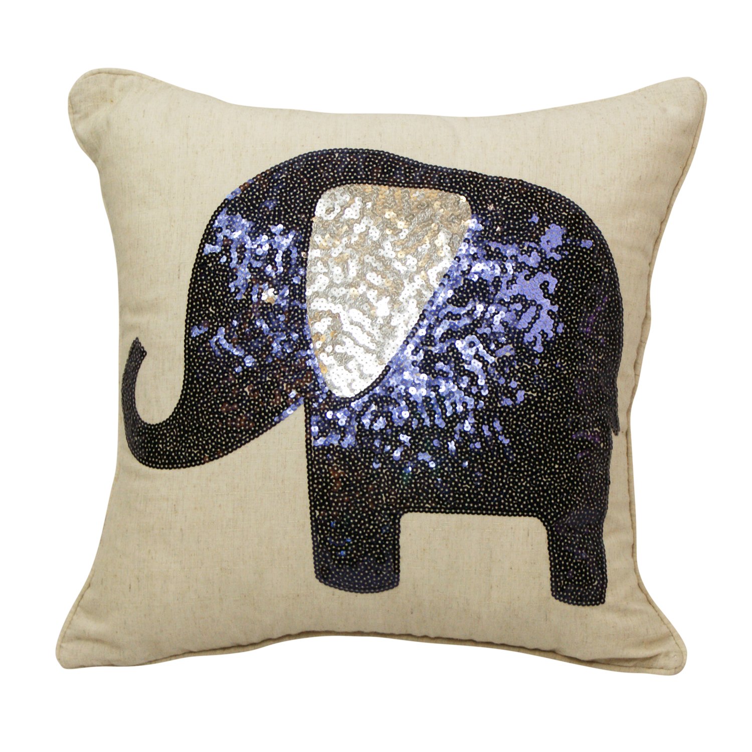 sequin elephant pillow