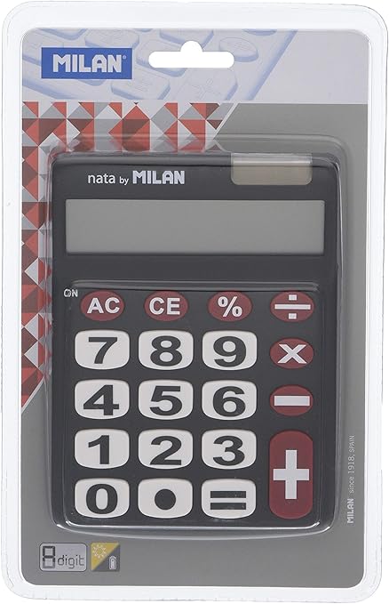 Milan 151708bl Blister Calculatrice Electronique 8 Chiffres Touches Grands Amazon Fr Fournitures De Bureau
