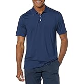 Brooks Brothers Men's Performance Stretch Short Sleeve Solid Polo Shirt, Dark Blue, Large