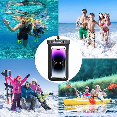 Hiearcool Waterproof Phone Pouch,Waterproof Cell Phone Dry Bag for