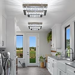 Finktonglan LED Crystal Ceiling Light Modern Flush