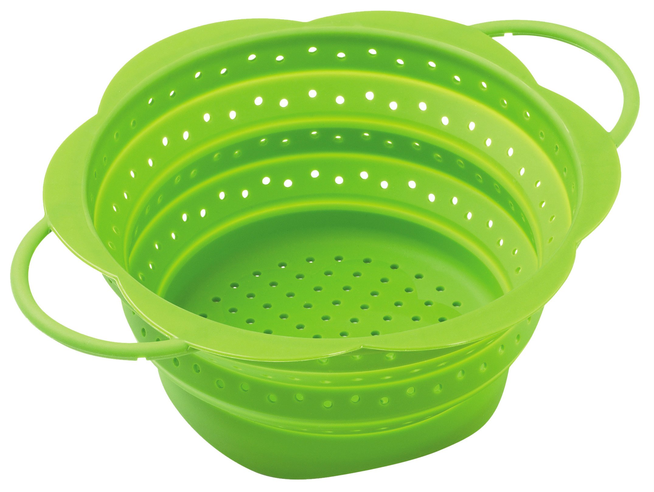 Kuhn Rikon Collander Collapsable, Silicone, Green, 23 cm
