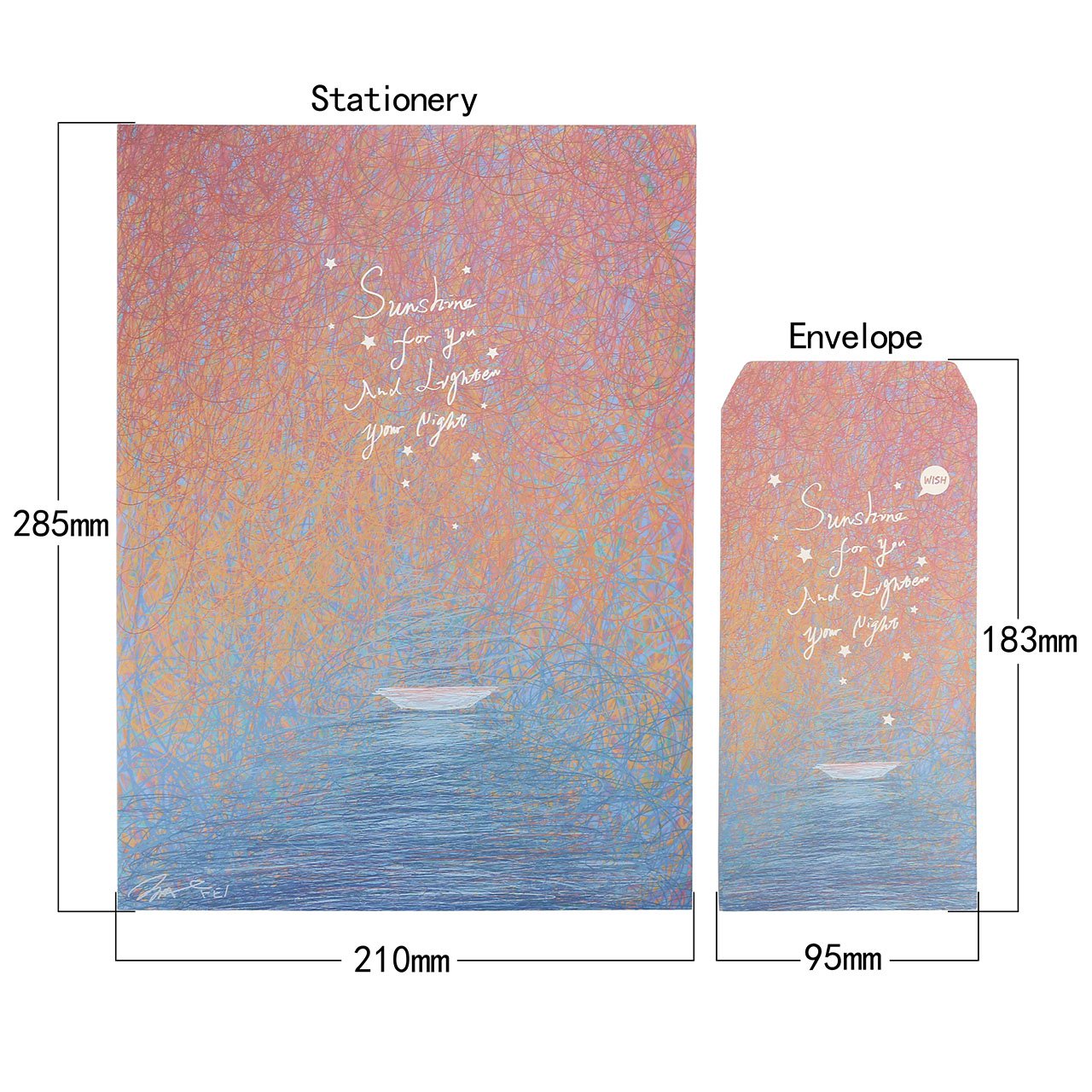 Luminous Writing Stationary Paper Letter Set, Yoption Writing Paper and Envelopes Set, 48 Pcs Creative Romantic Love Letter Writing Paper & 24 Luminous Envelopes (Luminous Stationery Envelopes Suit)