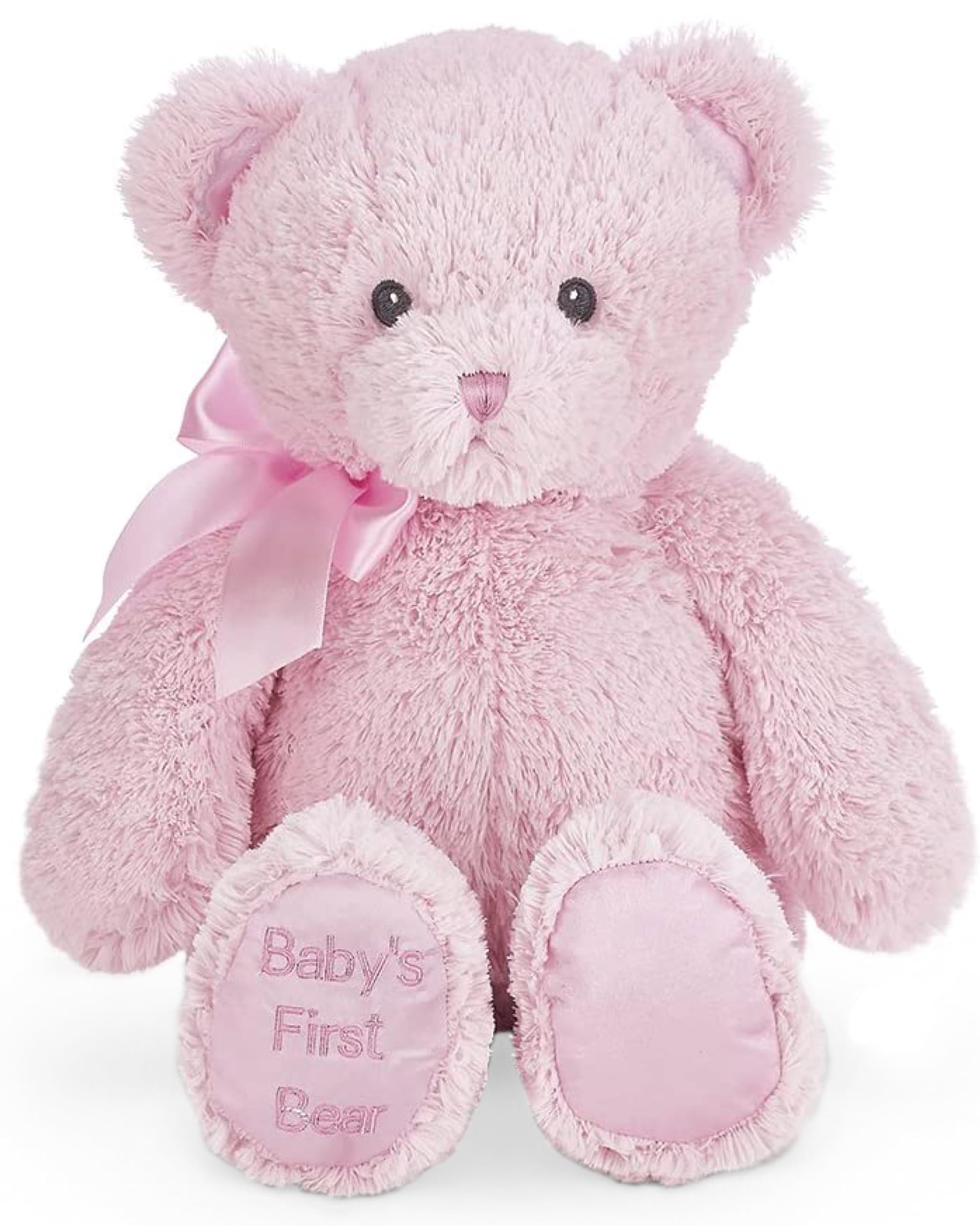 Photo 1 of Bearington Baby's First Teddy Bear Plush, Pink, 12 Inch Stuffed Animal for Girls