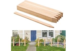 VEVOR Wooden Garden Stakes, 25 Pcs 24 x 0.5 x1.5 in Survey Grading Stakes, Garden Ground Stake with Sharp Point, Fir Wood Pla