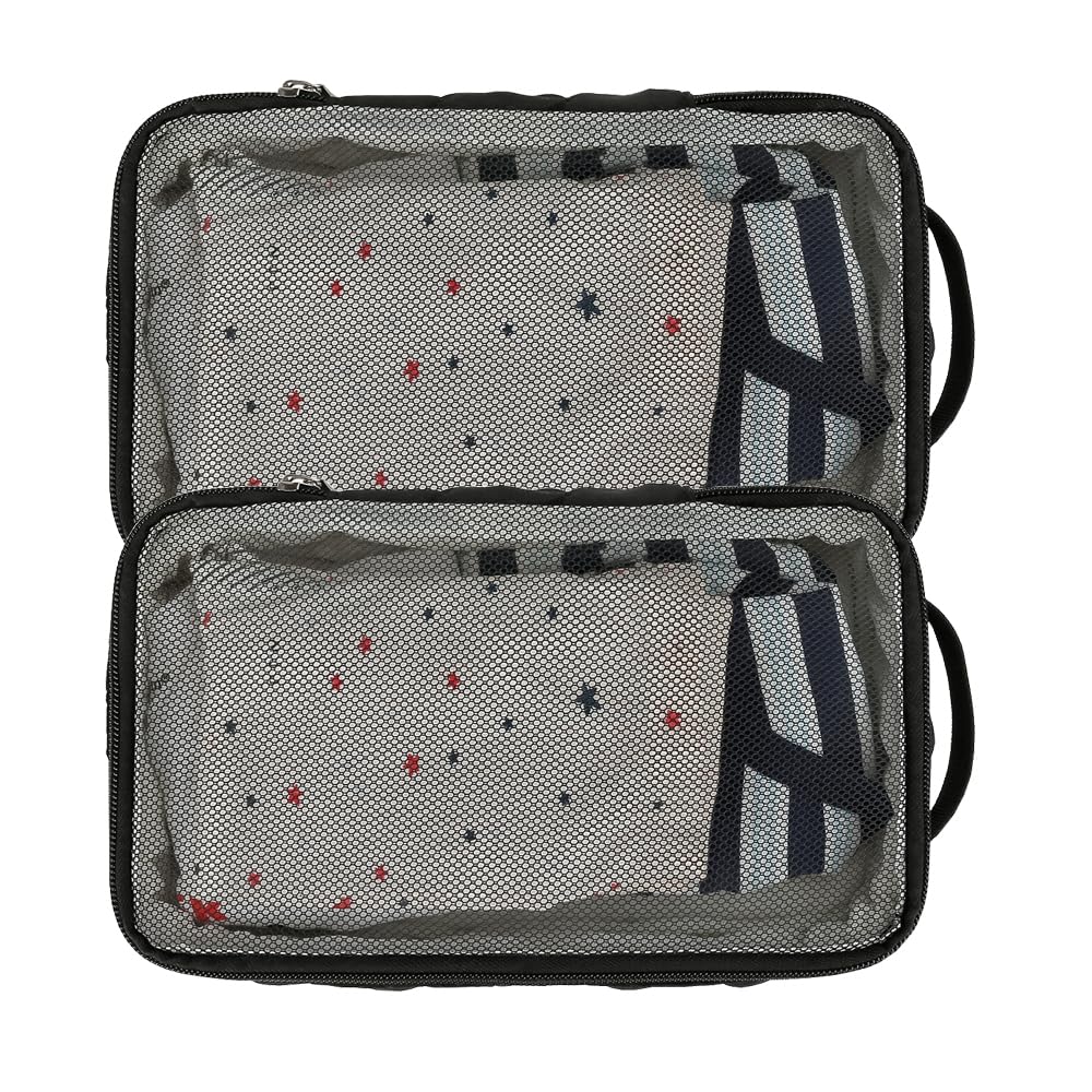 Photo 1 of MOMIGO Baby Diaper Bag Organizer Pouches - 2 Pack Waterproof Pod Hanging Diaper Bag Mesh Bag Reusable, Washable or Baby Cloth Diapers (Black)