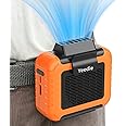 Yeedie Portable Mini Waist Fan Rechargeable with 23H Working Time, 6200 RPM Strong Airflow, 3 Speed Levels, Belt Shirt Fan Clip on Waist Portable Cooling device for Blue Collar,Outdoor Working,Jobsite